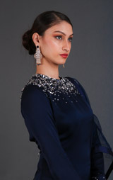 Navy Blue Scintillating Sharara Setuntitled (5 of 10)